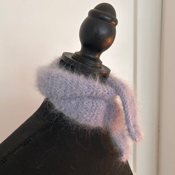 Brand New Handmade Sky Blue Mohair Sophie Scarf in Large - Picture 7 of 13